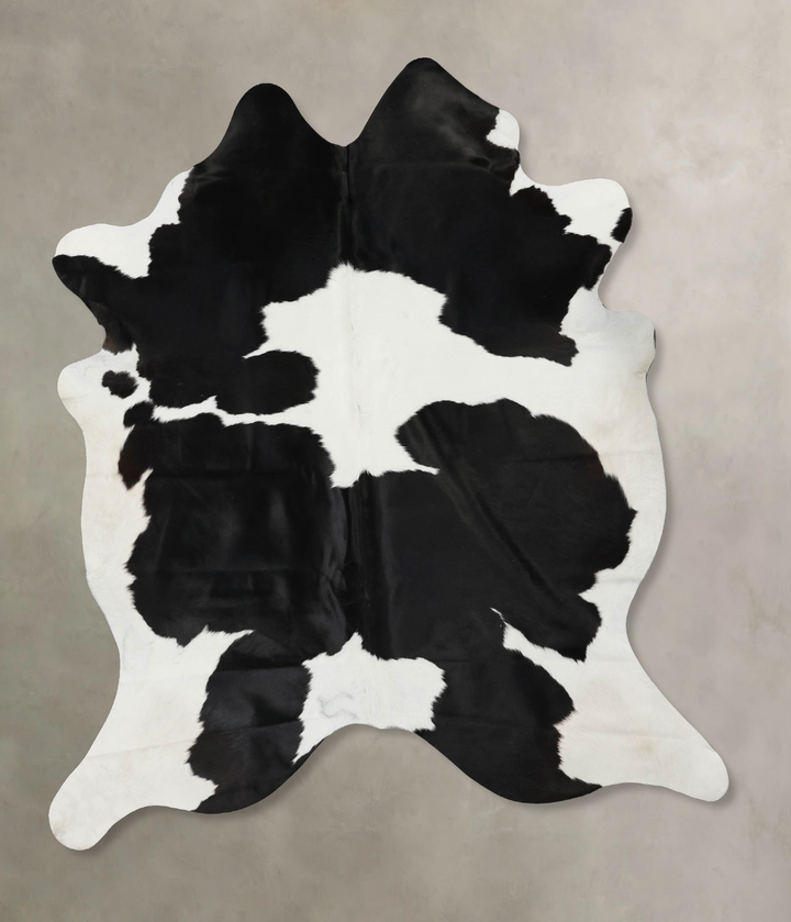 Black and White XX-Large Brazilian Cowhide Rug 7'9"H x 6'9"W #B12817 by Hudson Hides