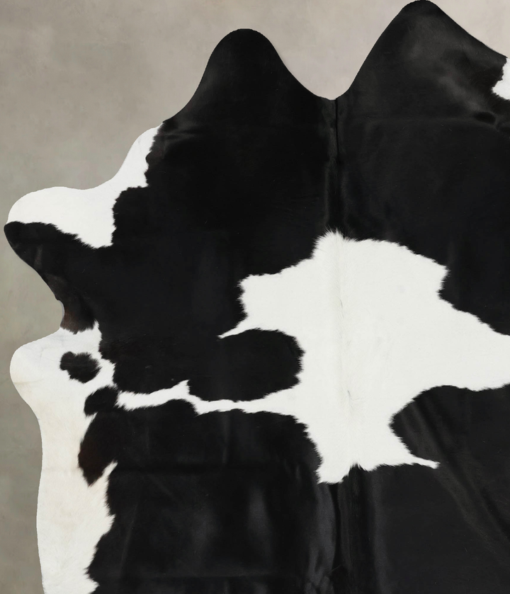 Black and White XX-Large Brazilian Cowhide Rug 7'9"H x 6'9"W #B12817 by Hudson Hides