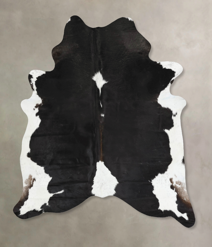 Black and White X-Large Brazilian Cowhide Rug 7'10"H x 6'1"W #B12819 by Hudson Hides