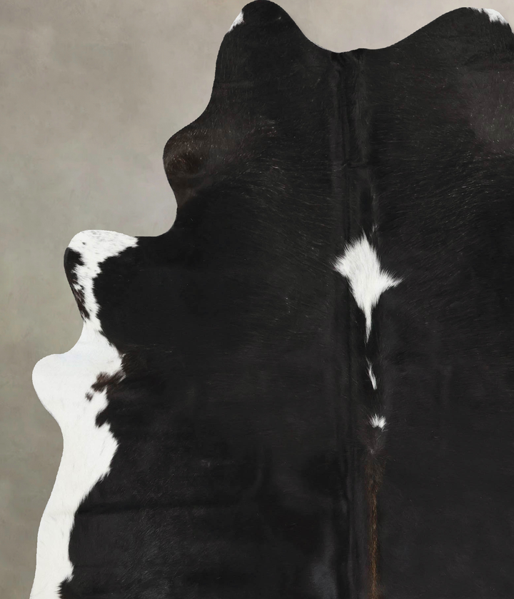 Black and White X-Large Brazilian Cowhide Rug 7'10"H x 6'1"W #B12819 by Hudson Hides
