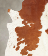 Brown and White X-Large Brazilian Cowhide Rug 6'9"H x 6'4"W #B1282 by Hudson Hides