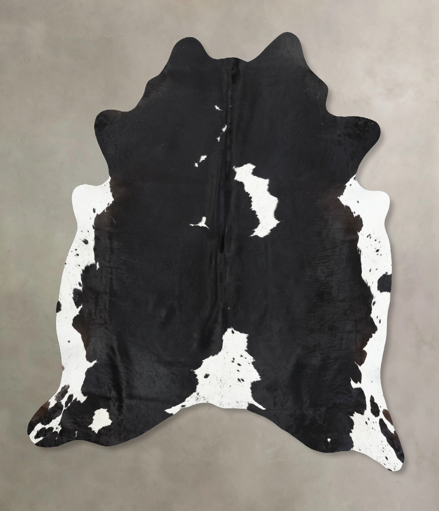 Black and White X-Large Brazilian Cowhide Rug 7'4"H x 6'5"W #B12822 by Hudson Hides