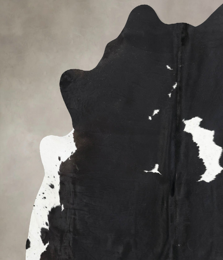 Black and White X-Large Brazilian Cowhide Rug 7'4"H x 6'5"W #B12822 by Hudson Hides