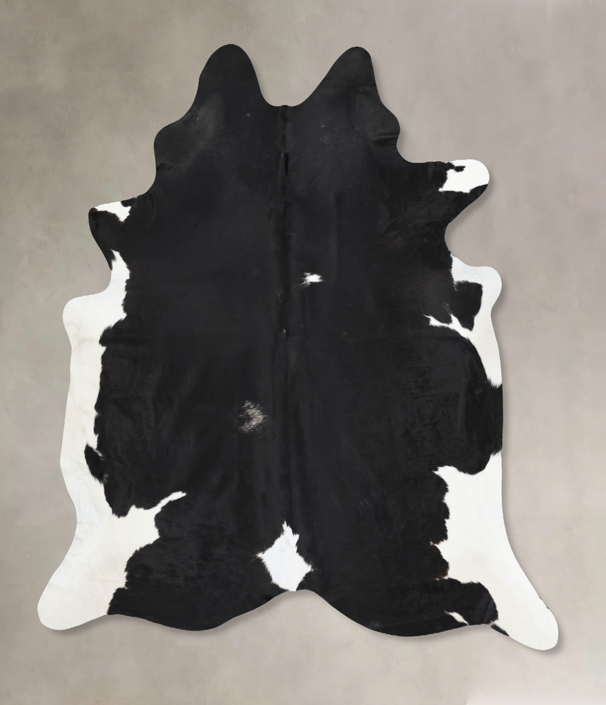 Black and White XX-Large Brazilian Cowhide Rug 8'9"H x 7'6"W #B12823 by Hudson Hides