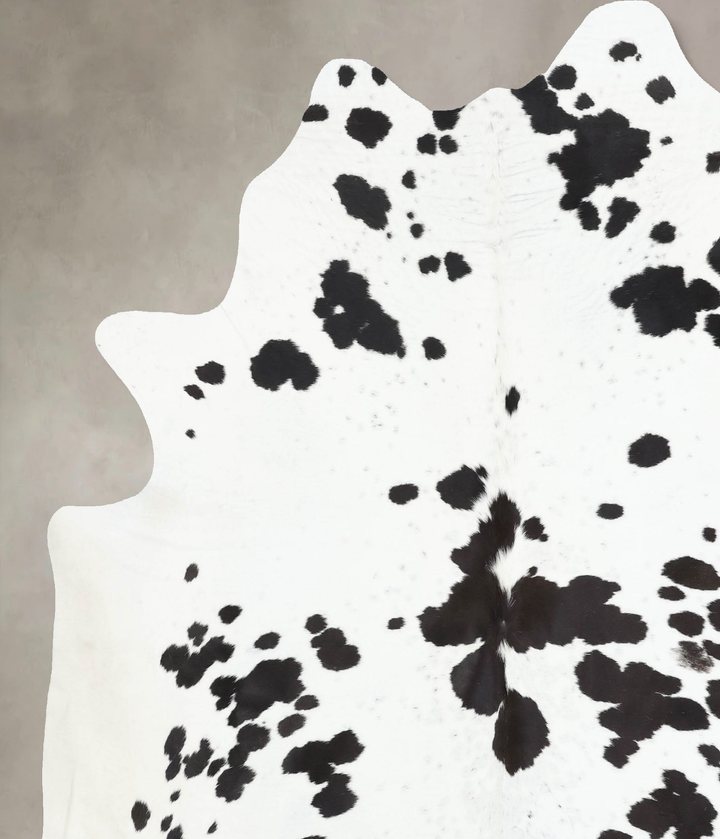 Black and White XX-Large Brazilian Cowhide Rug 8'0"H x 7'1"W #B12826 by Hudson Hides