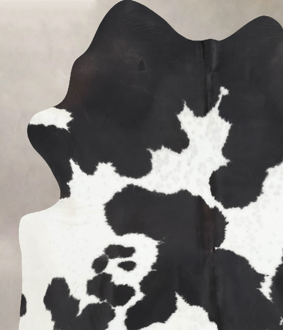 Black and White X-Large Brazilian Cowhide Rug 7'7"H x 6'2"W #B12828 by