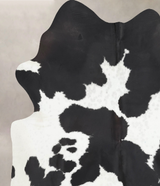 Black and White X-Large Brazilian Cowhide Rug 7'7"H x 6'2"W #B12828 by Hudson Hides