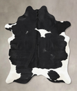 Black and White X-Large Brazilian Cowhide Rug 8'0"H x 6'1"W #B12829 by Hudson Hides