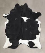Black and White X-Large Brazilian Cowhide Rug 8'0"H x 6'1"W #B12829 by Hudson Hides
