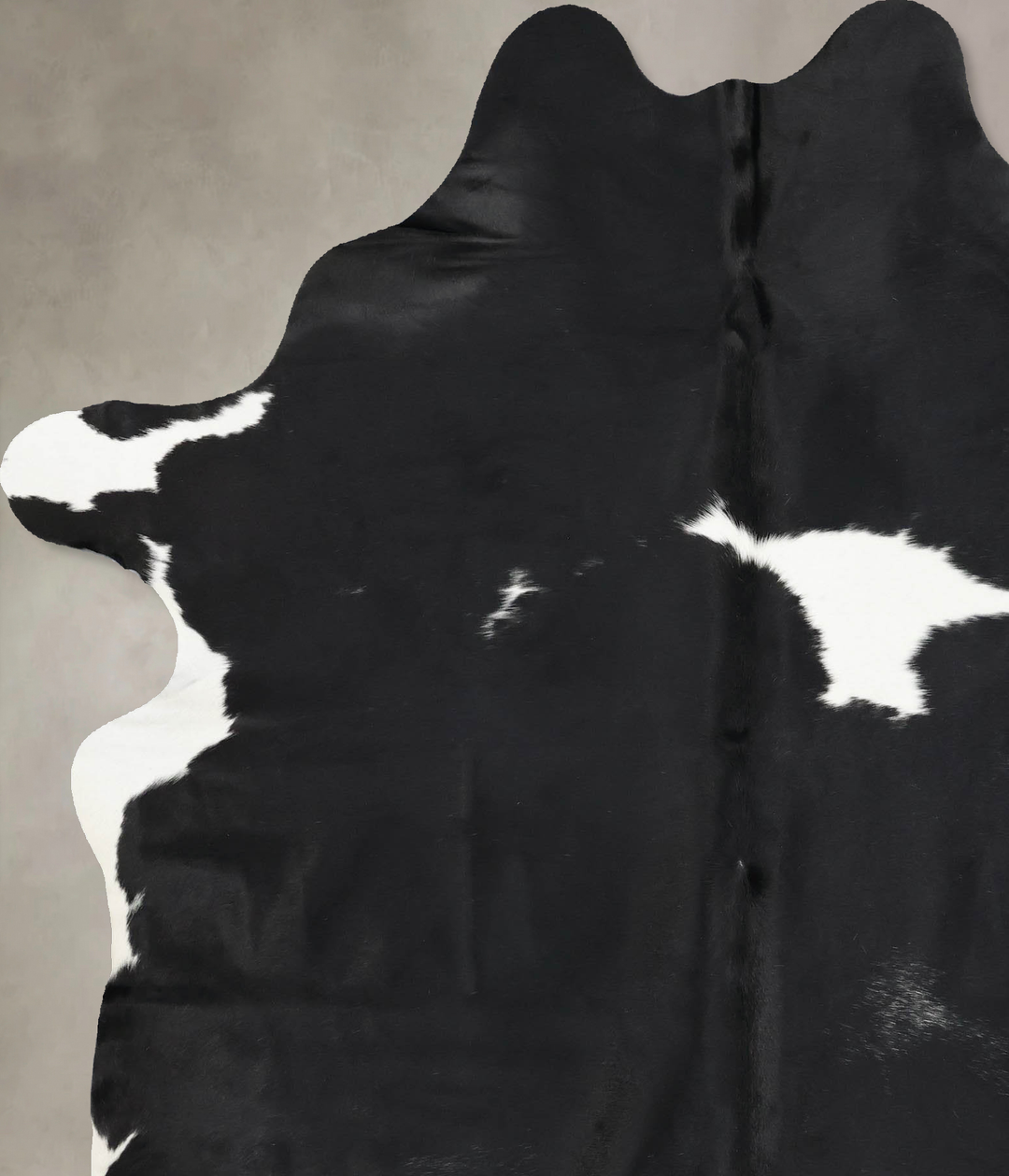 Black and White X-Large Brazilian Cowhide Rug 8'0"H x 6'1"W #B12829 by