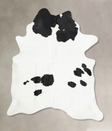 Black and White XX-Large Brazilian Cowhide Rug 8'1"H x 6'3"W #B12830 by Hudson Hides