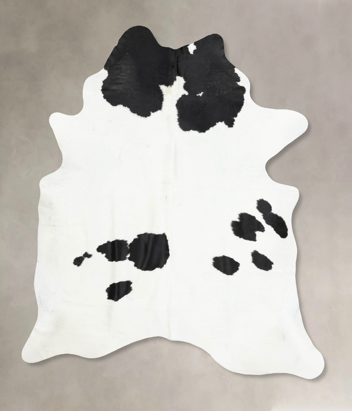 Black and White XX-Large Brazilian Cowhide Rug 8'1"H x 6'3"W #B12830 by Hudson Hides