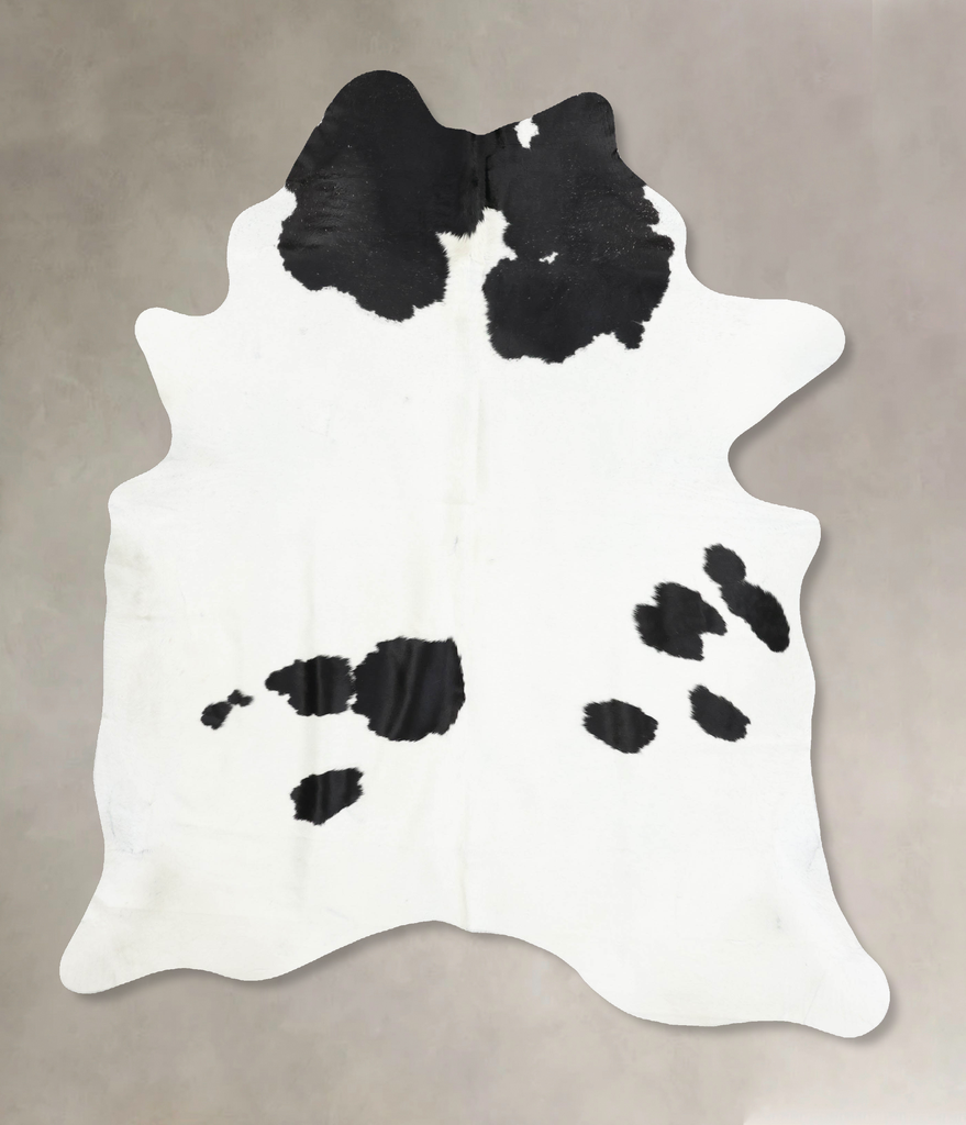 Black and White XX-Large Brazilian Cowhide Rug 8'1"H x 6'3"W #B12830 by Hudson Hides