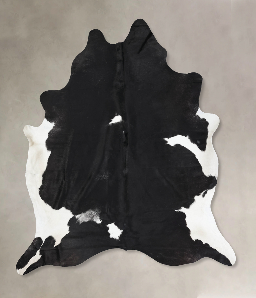 Black and White XX-Large Brazilian Cowhide Rug 8'10"H x 7'5"W #B12831 by Hudson Hides