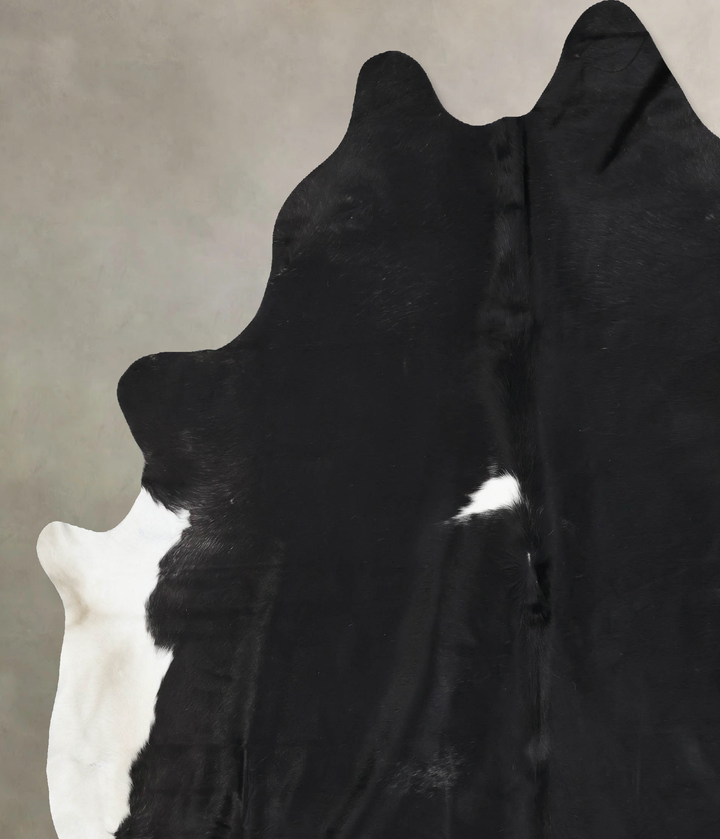 Black and White XX-Large Brazilian Cowhide Rug 8'10"H x 7'5"W #B12831 by Hudson Hides
