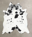 Black and White XX-Large Brazilian Cowhide Rug 8'6"H x 7'0"W #B12833 by Hudson Hides