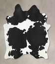 Black and White X-Large Brazilian Cowhide Rug 7'1"H x 6'0"W #B12835 by Hudson Hides