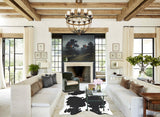 Black and White X-Large Brazilian Cowhide Rug 7'1"H x 6'0"W #B12835 by Hudson Hides