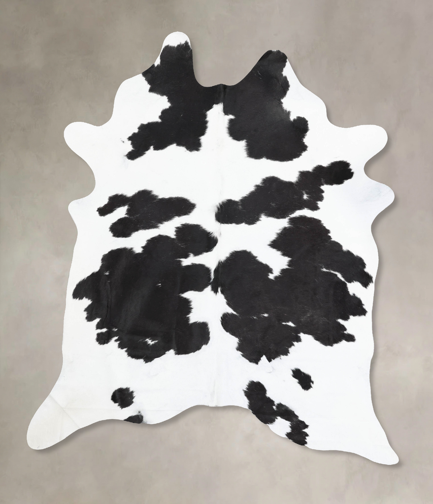 Black and White XX-Large Brazilian Cowhide Rug 8'11"H x 6'10"W #B12836 by Hudson Hides