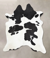 Black and White XX-Large Brazilian Cowhide Rug 8'7"H x 6'9"W #B12837 by Hudson Hides