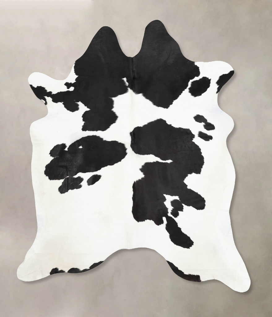 Black and White XX-Large Brazilian Cowhide Rug 8'7"H x 6'9"W #B12837 by Hudson Hides