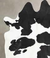 Black and White XX-Large Brazilian Cowhide Rug 8'7"H x 6'9"W #B12837 by Hudson Hides