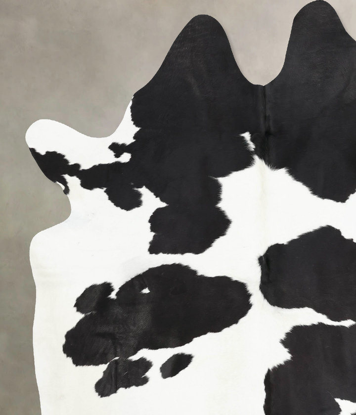 Black and White XX-Large Brazilian Cowhide Rug 8'7"H x 6'9"W #B12837 by Hudson Hides
