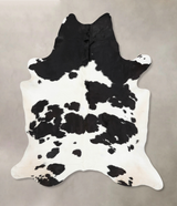 Black and White XX-Large Brazilian Cowhide Rug 8'1"H x 6'7"W #B12844 by Hudson Hides