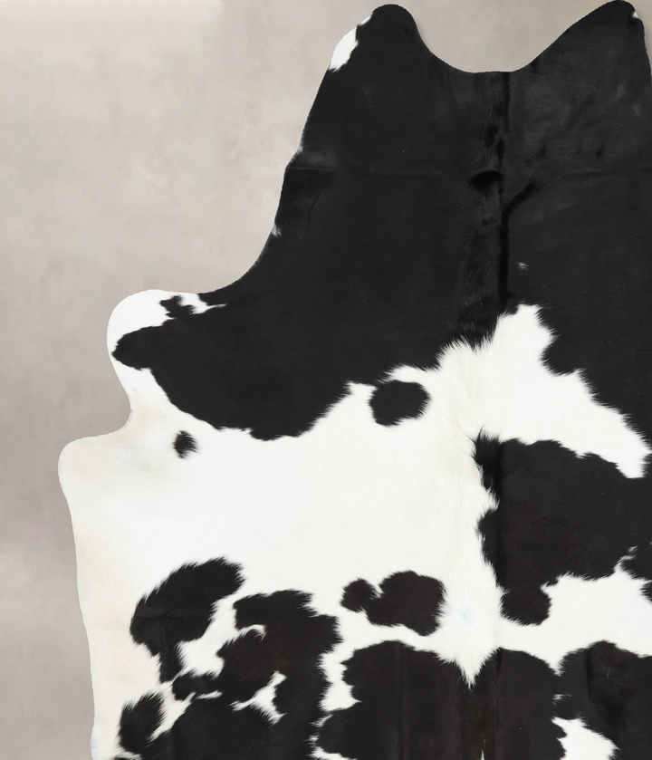 Black and White XX-Large Brazilian Cowhide Rug 8'1"H x 6'7"W #B12844 by Hudson Hides