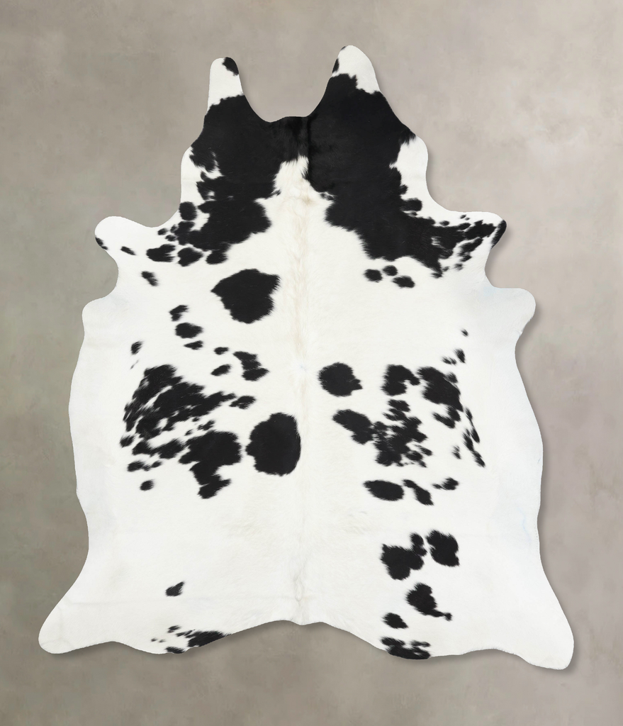 Black and White XX-Large Brazilian Cowhide Rug 8'6"H x 6'11"W #B12845 by Hudson Hides