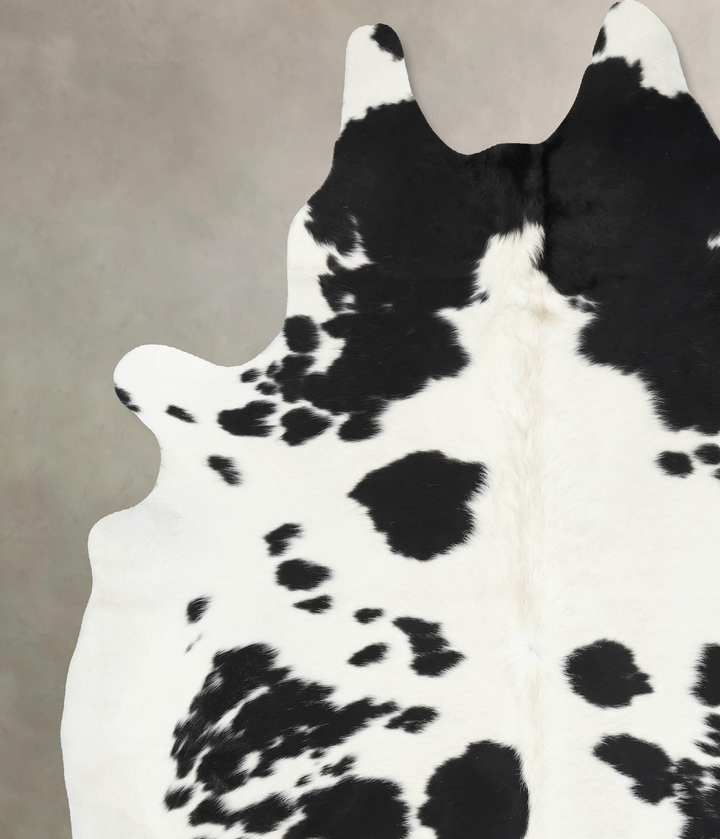 Black and White XX-Large Brazilian Cowhide Rug 8'6"H x 6'11"W #B12845 by Hudson Hides