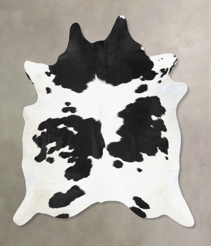 Black and White XX-Large Brazilian Cowhide Rug 8'7"H x 7'4"W #B12846 by Hudson Hides