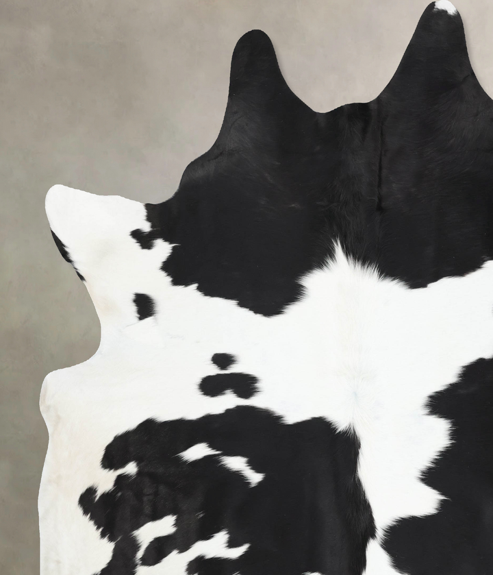 Black and White XX-Large Brazilian Cowhide Rug 8'7"H x 7'4"W #B12846 by Hudson Hides
