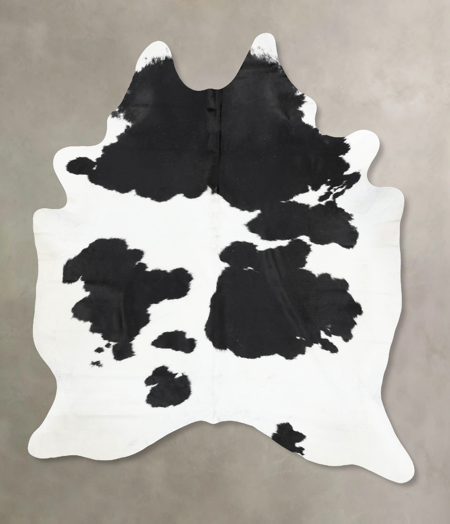 Black and White XX-Large Brazilian Cowhide Rug 8'5"H x 6'6"W #B12848 by Hudson Hides