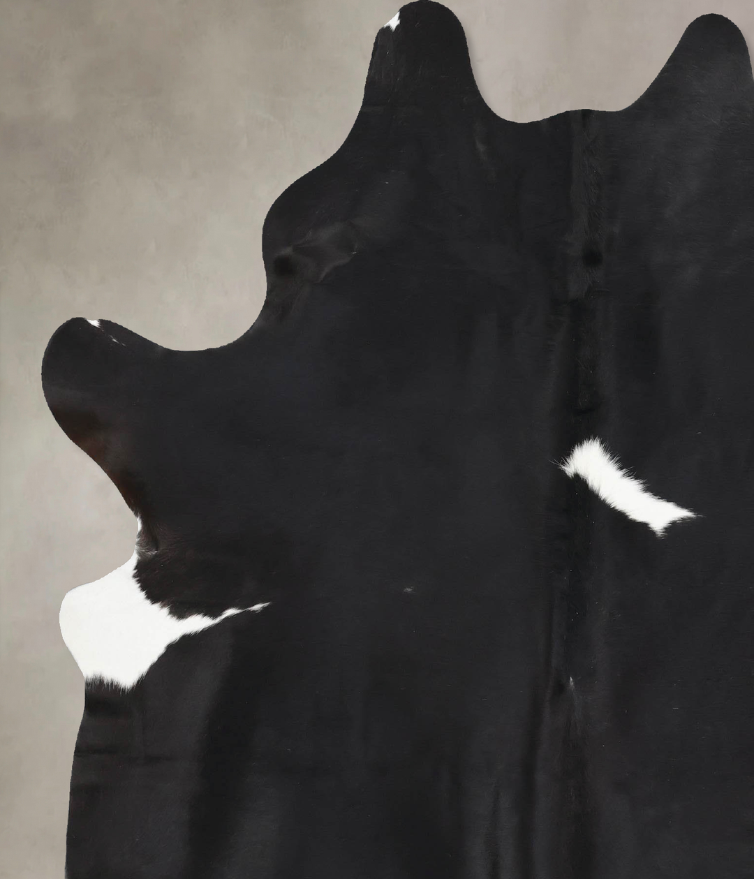 Black and White X-Large Brazilian Cowhide Rug 8'1"H x 6'0"W #B12849 by