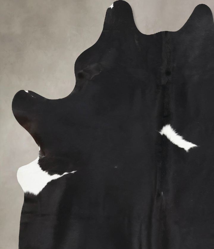 Black and White X-Large Brazilian Cowhide Rug 8'1"H x 6'0"W #B12849 by Hudson Hides
