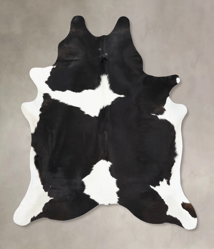 Black and White XX-Large Brazilian Cowhide Rug 8'2"H x 6'10"W #B12851 by Hudson Hides