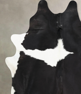 Black and White XX-Large Brazilian Cowhide Rug 8'2"H x 6'10"W #B12851 by Hudson Hides