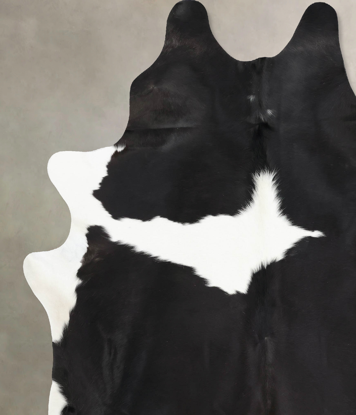 Black and White XX-Large Brazilian Cowhide Rug 8'2"H x 6'10"W #B12851 by Hudson Hides