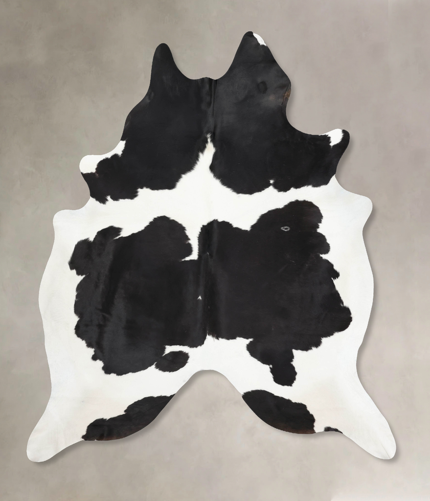 Black and White XX-Large Brazilian Cowhide Rug 8'11"H x 7'0"W #B12852 by Hudson Hides