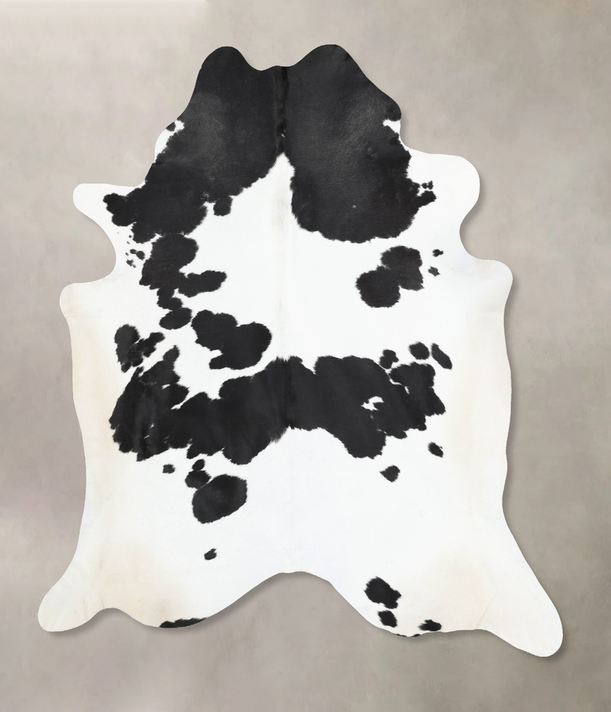 Black and White XX-Large Brazilian Cowhide Rug 8'7"H x 7'3"W #B12853 by Hudson Hides