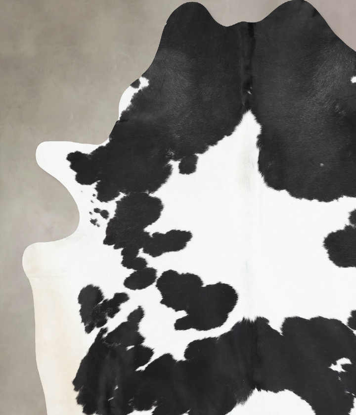 Black and White XX-Large Brazilian Cowhide Rug 8'7"H x 7'3"W #B12853 by Hudson Hides