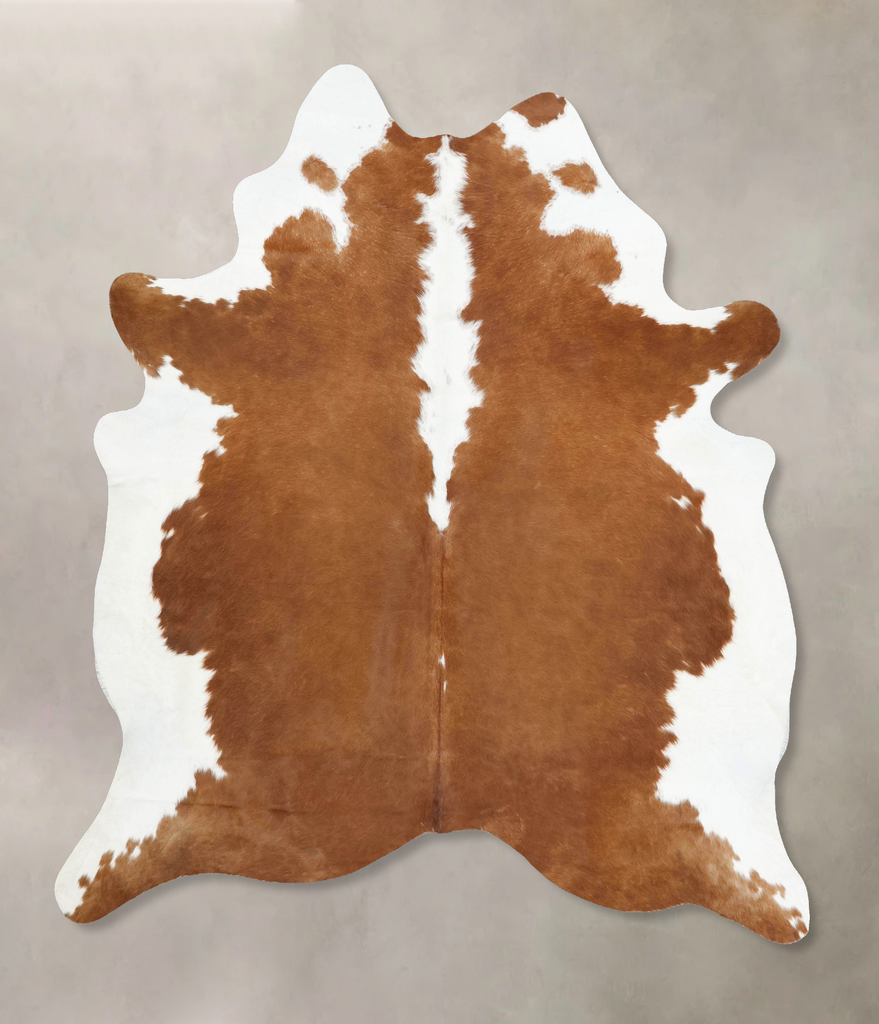 Hereford XX-Large Brazilian Cowhide Rug 7'8"H x 6'8"W #B12857 by Hudson Hides