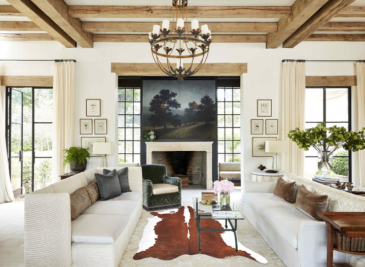 Hereford XX-Large Brazilian Cowhide Rug 9'2"H x 7'5"W #B12859 by Hudson Hides