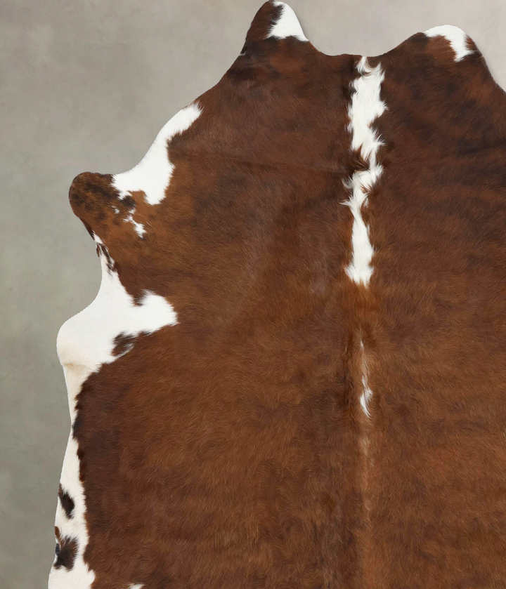 Tricolor X-Large Brazilian Cowhide Rug 7'2"H x 6'11"W #B12862 by Hudson Hides