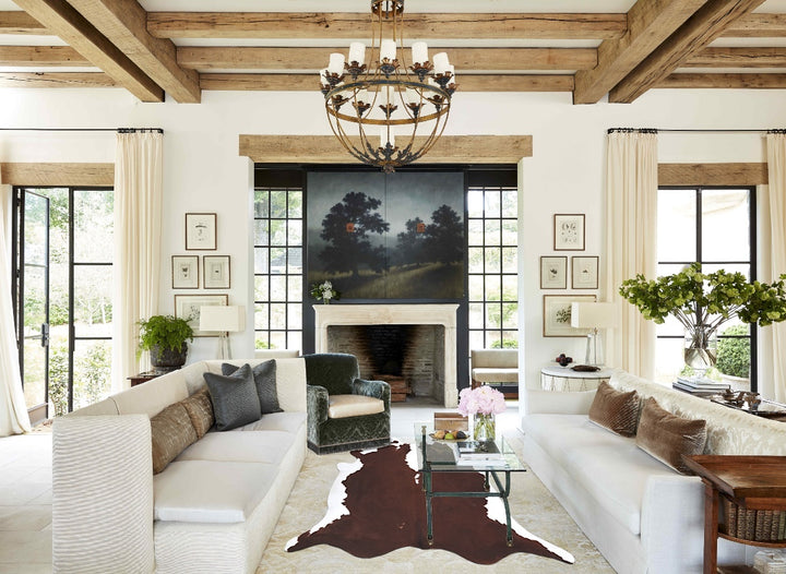 Hereford XX-Large Brazilian Cowhide Rug 7'2"H x 7'4"W #B12863 by Hudson Hides