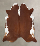 Hereford XX-Large Brazilian Cowhide Rug 7'10"H x 7'9"W #B12864 by Hudson Hides