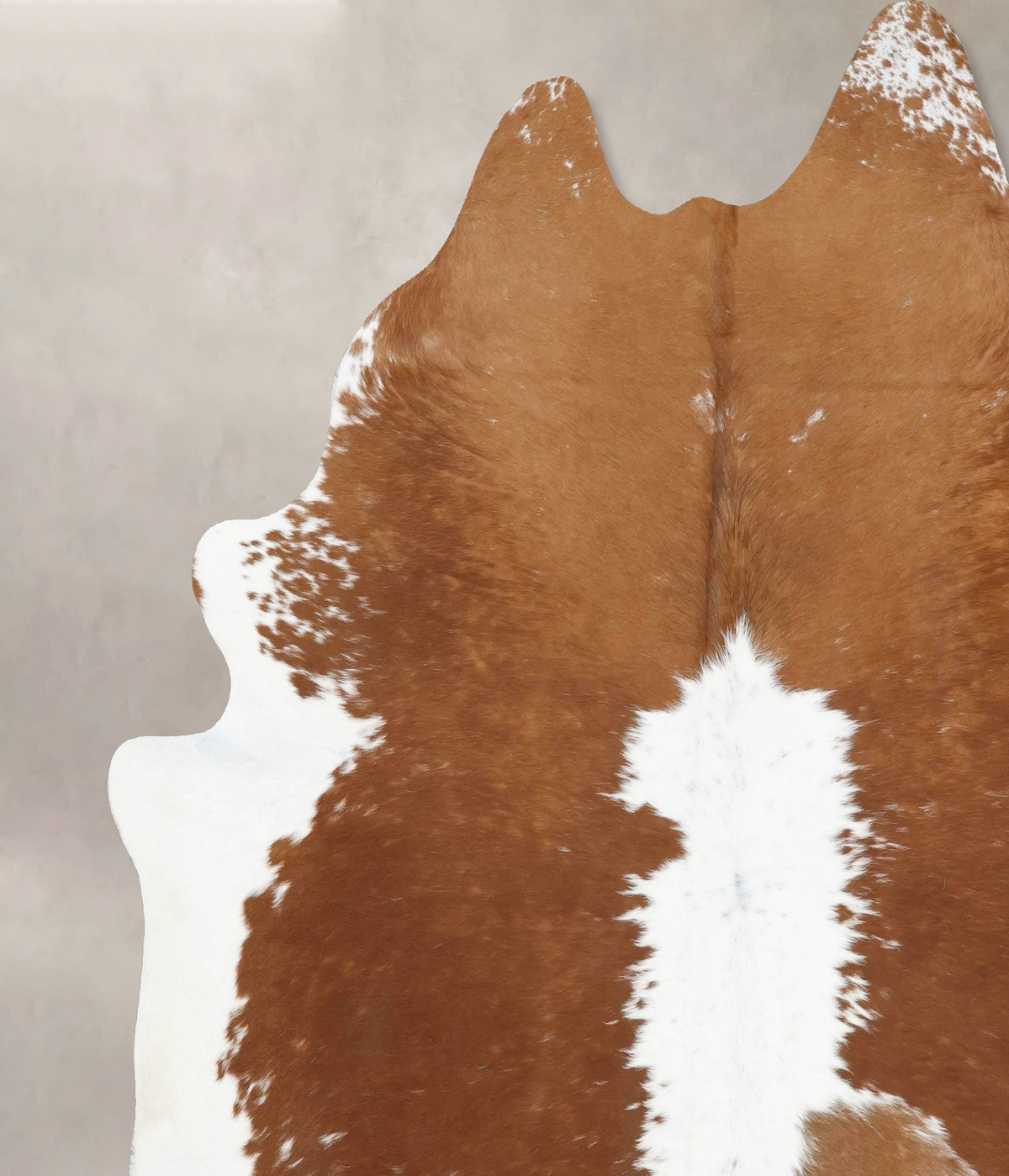 Brown and White Cowhide Rug #B12869
