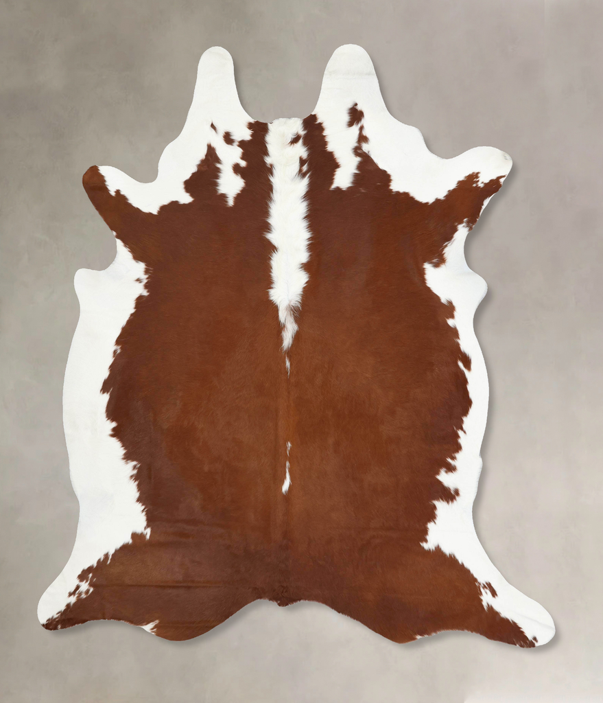 Hereford XX-Large Brazilian Cowhide Rug 8'6"H x 7'1"W #B12873 by Hudson Hides