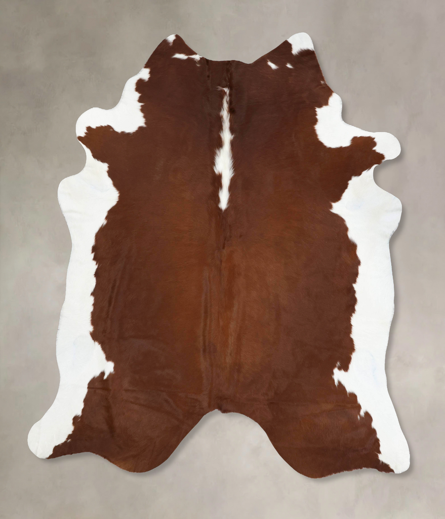Hereford XX-Large Brazilian Cowhide Rug 7'10"H x 7'1"W #B12876 by Hudson Hides